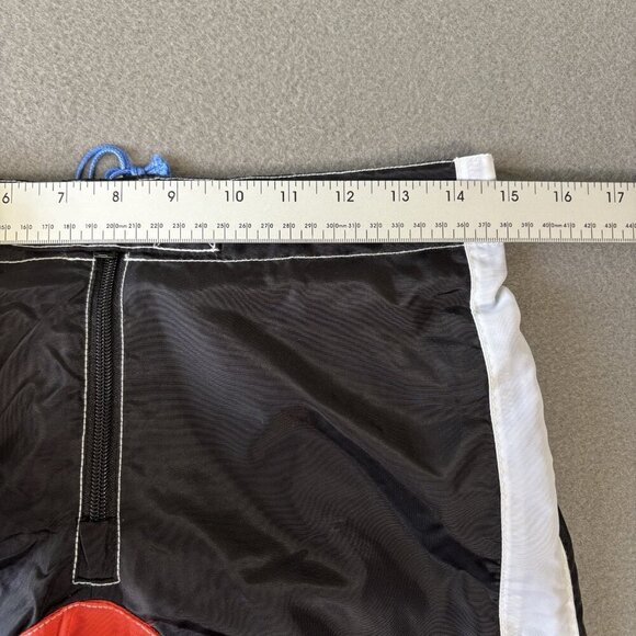 Diesel Beachwear BMBX Ronny Swim Shorts Trunks Mens S Black Orange Nylon Pocket - Picture 5 of 14